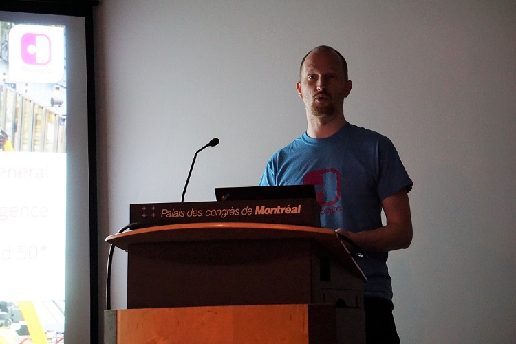 Markus presenting the Mooqita process at CHI 2018.